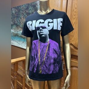 Biggie Graphic Tee - Black and Purple